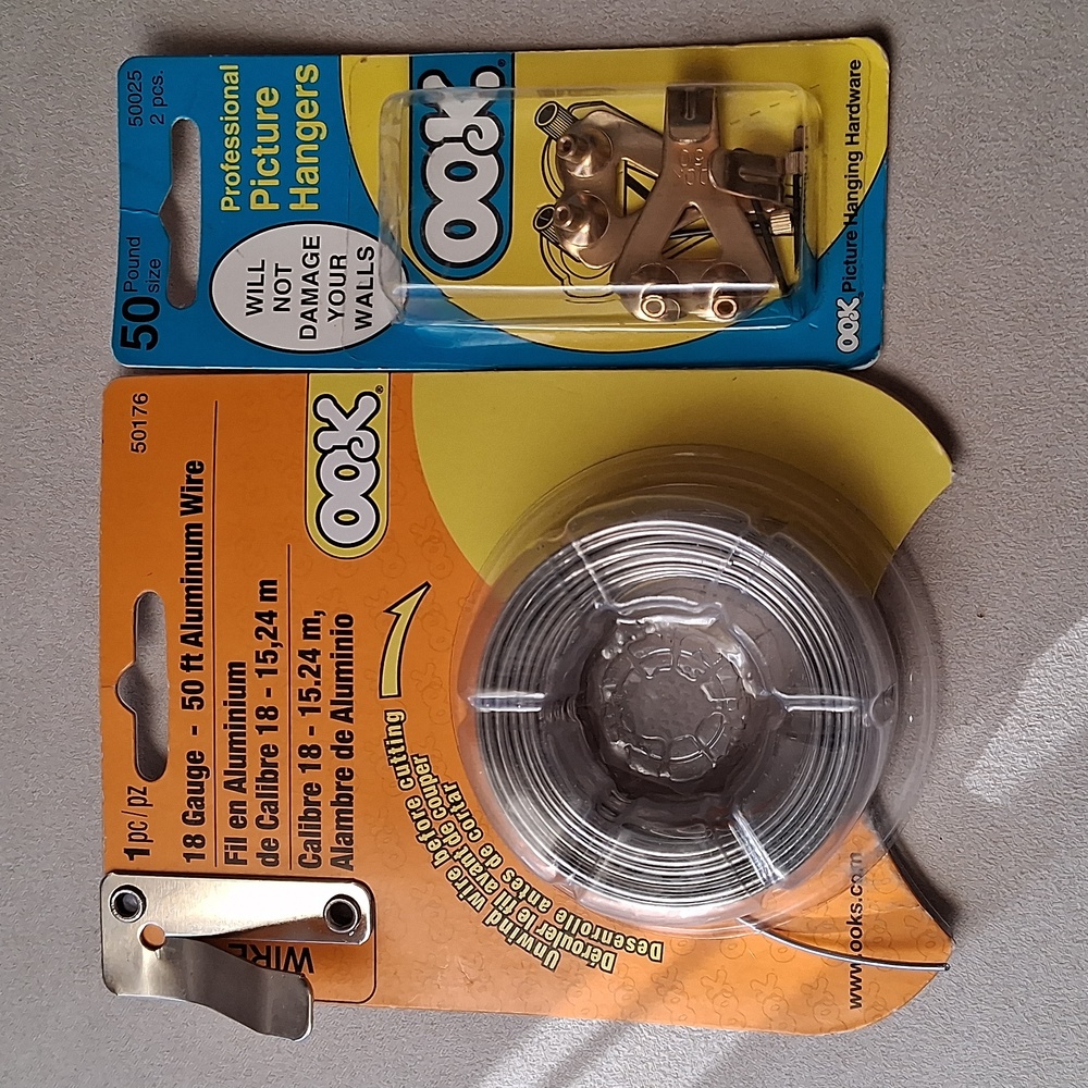 Picture Hangers and Aluminum Wire Bundle